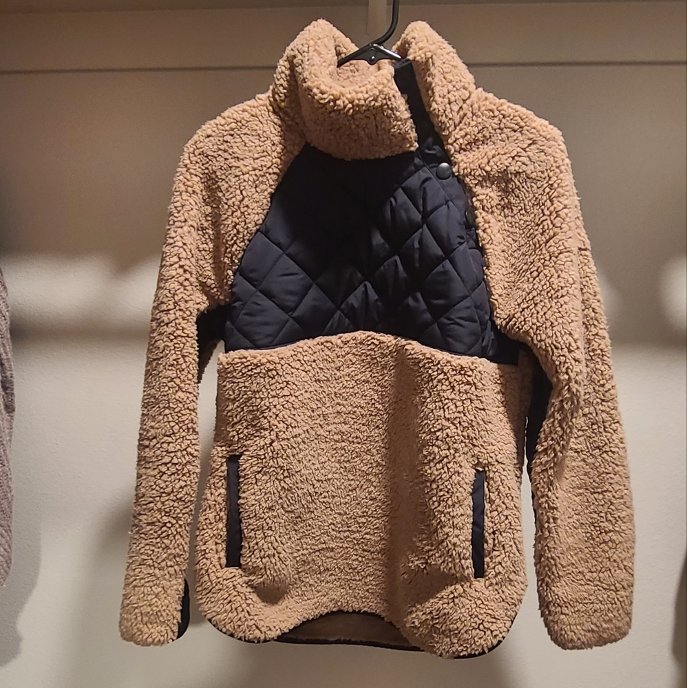 Abercrombie Winterized Asymmetrical Snap-Up Fleece NWOT